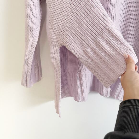 AERIE Chenille Hoodie Sweater Light Purple Small S - Picture 6 of 9
